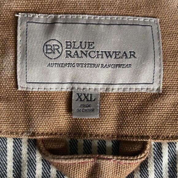 Blue Ranchwear Mens solid button-down duck canvas vest size xxl NWOT - Picture 3 of 5
